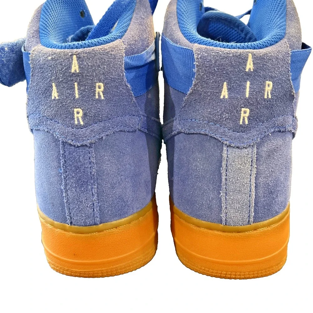 Nike Air Force 1 High 07 LV8 Blue Suede Gumdrop‎ Bottom
